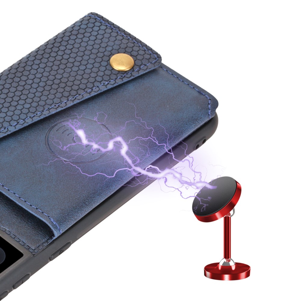  Samsung Galaxy S25 Skal Läder Med Kortfack Och Magnet
