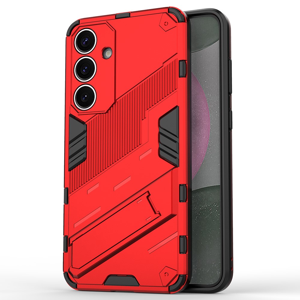  Samsung Galaxy S25 Skal Kickstand Hybrid Armor Röd
