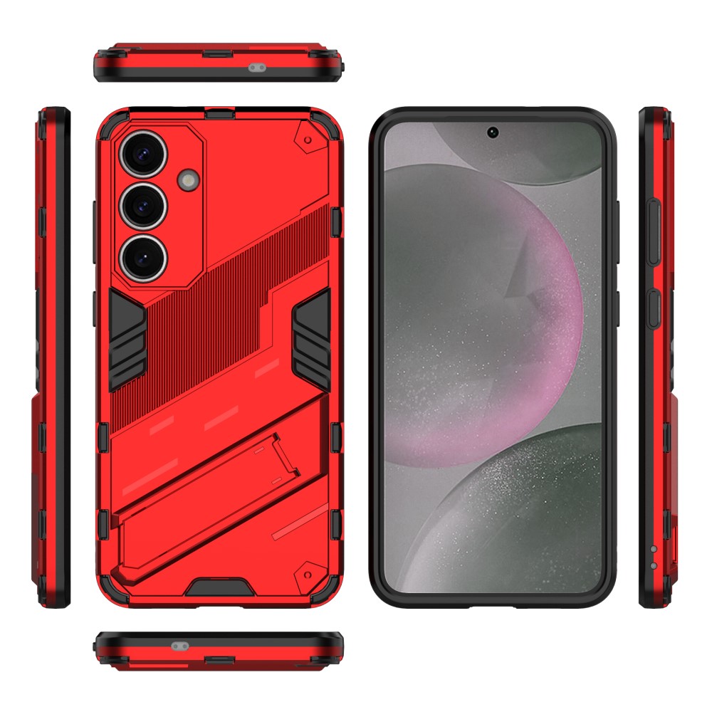  Samsung Galaxy S25 Skal Kickstand Hybrid Armor Röd