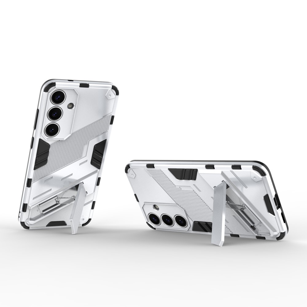 Samsung Galaxy S25 Skal Kickstand Hybrid Armor Vit