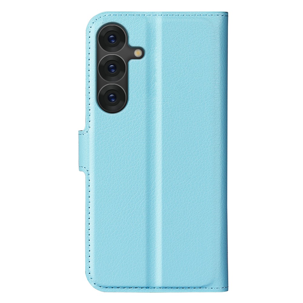  Samsung Galaxy S25 Fodral Litchi Läder Blå