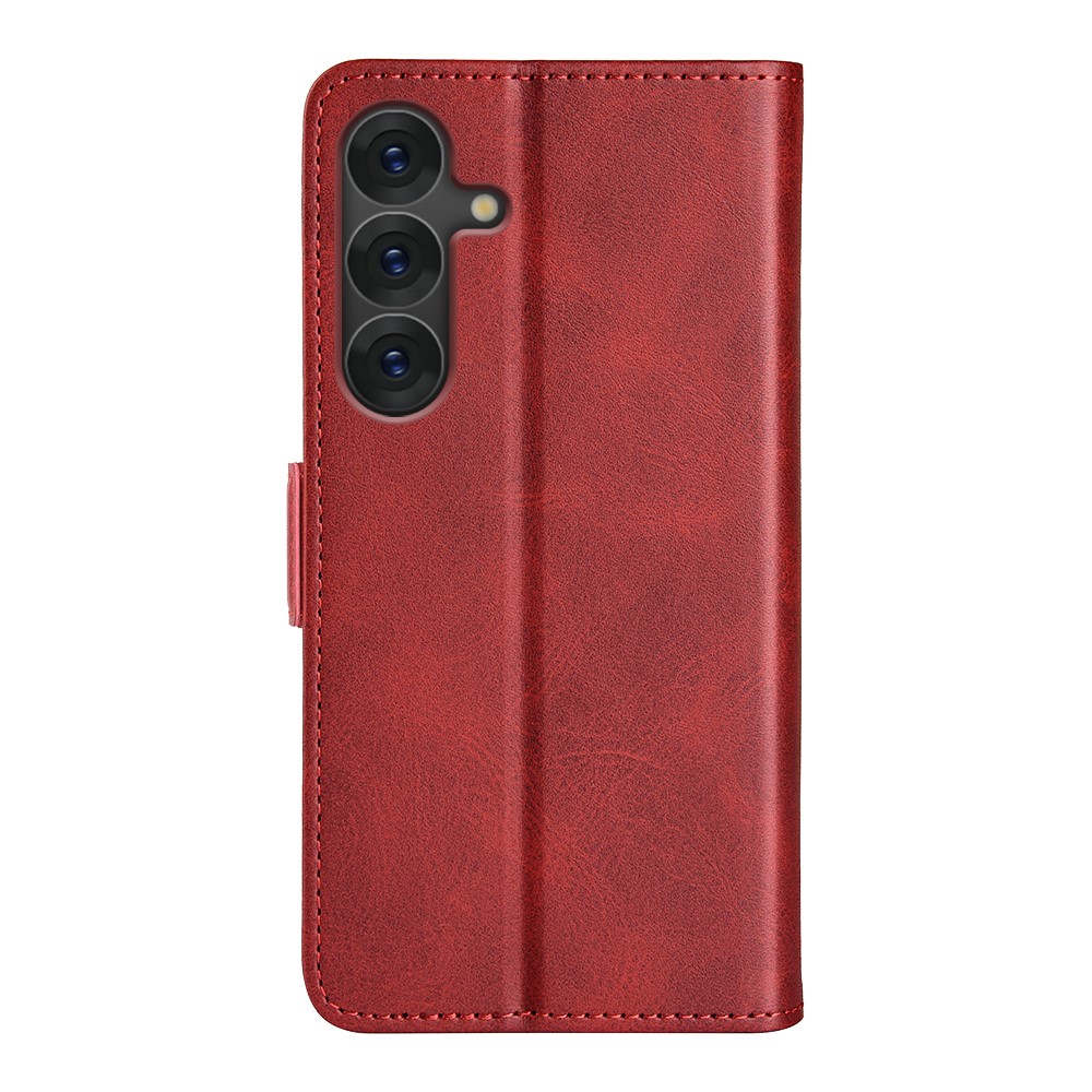  Samsung Galaxy S25 Fodral Läder Röd