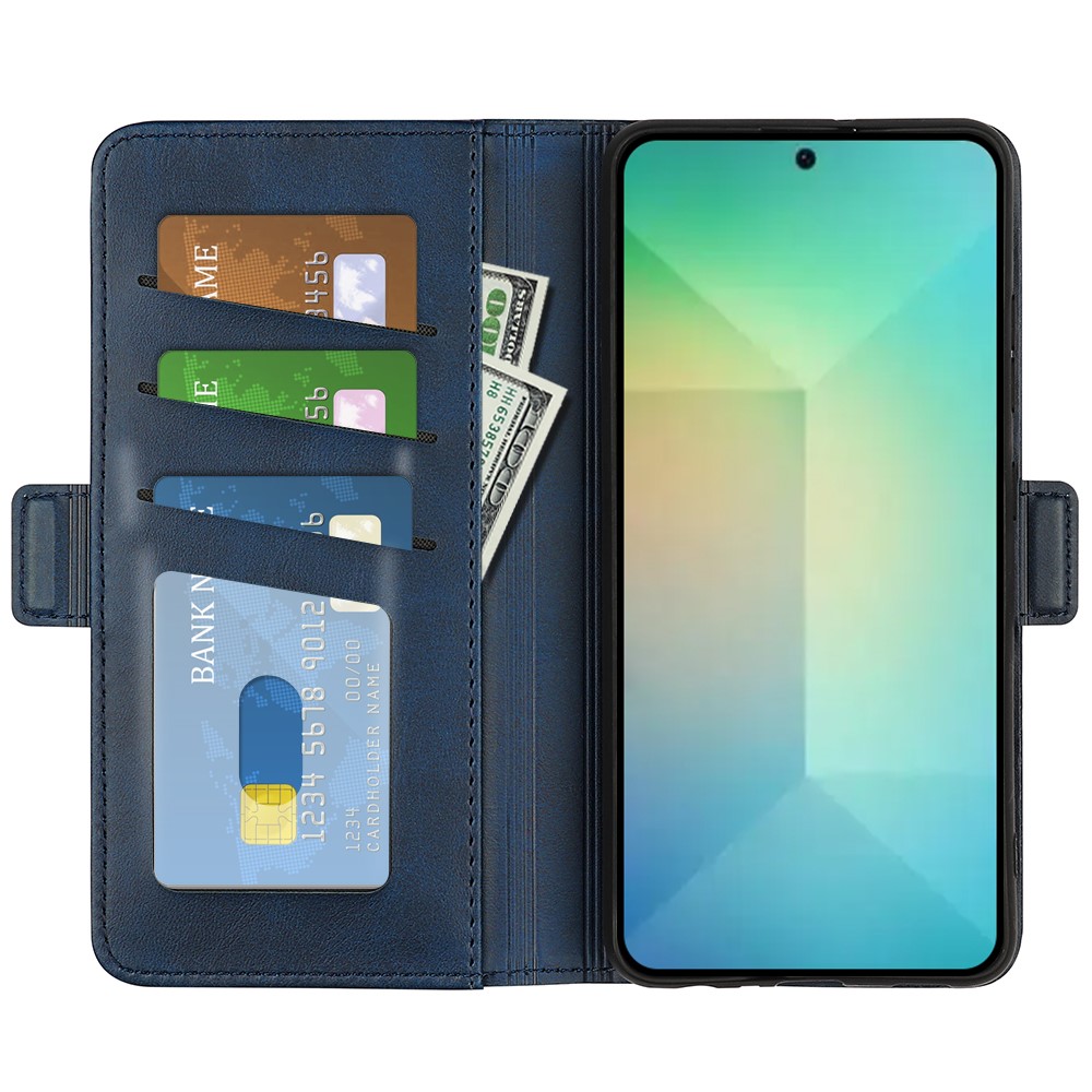  Samsung Galaxy S25 Fodral Läder Blå