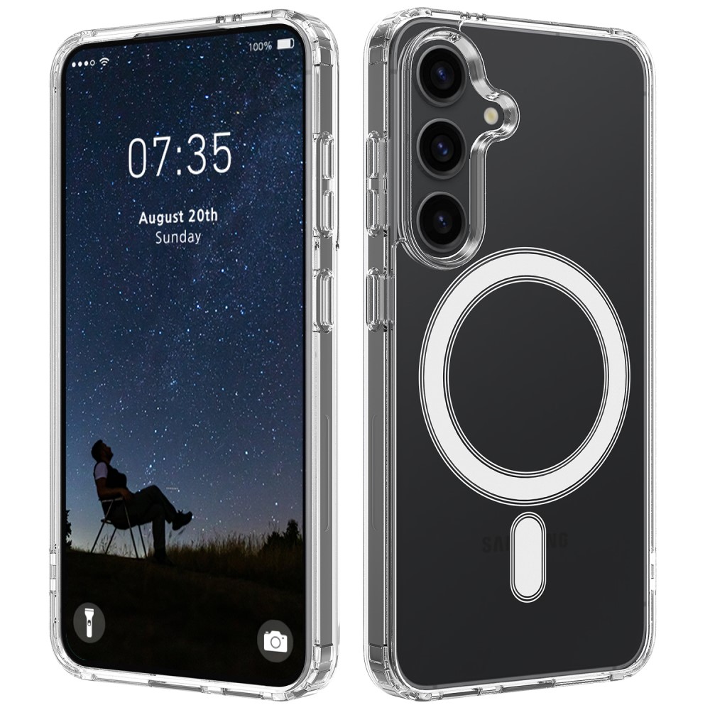  Samsung Galaxy S25 Skal MagSafe TPU / Akryl Transparent