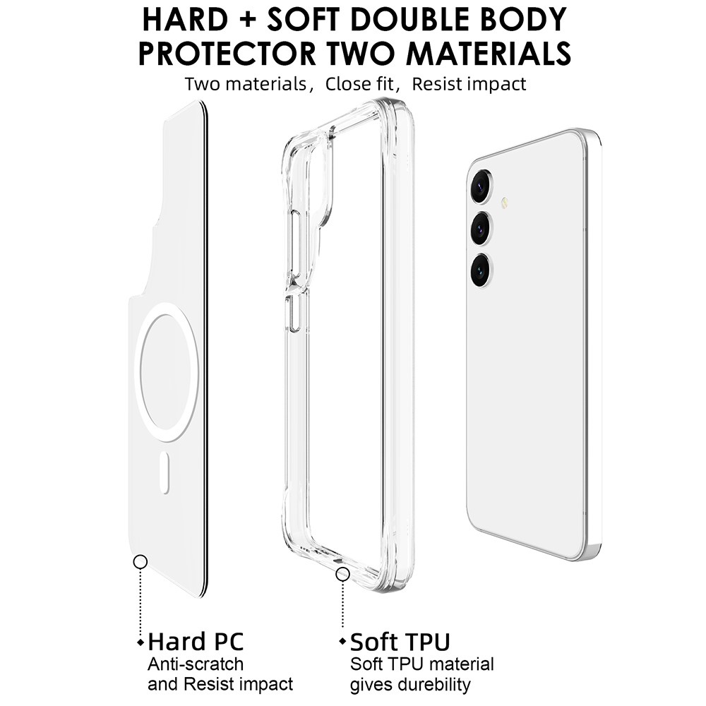  Samsung Galaxy S25 Skal MagSafe Transparent