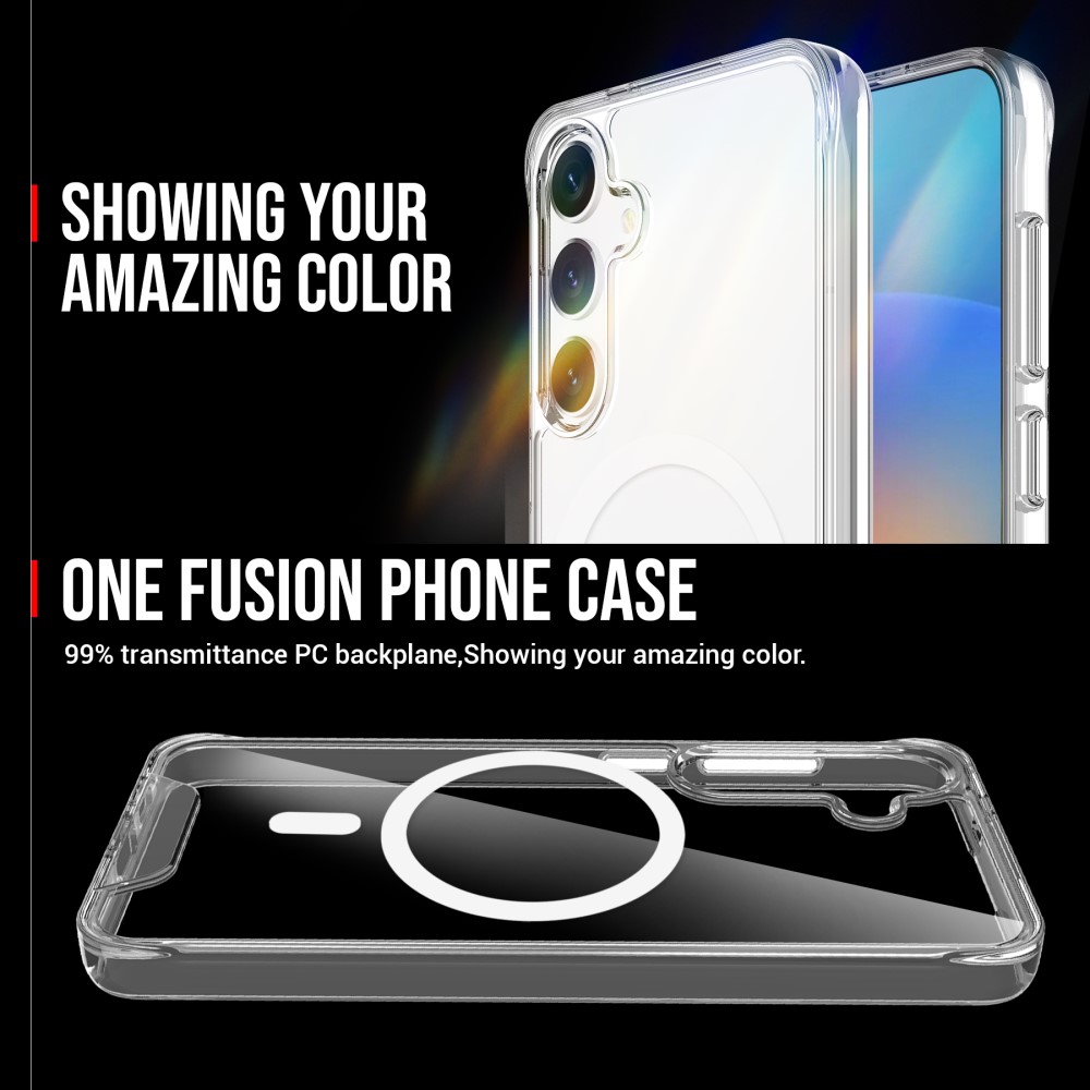  Samsung Galaxy S25 Skal MagSafe Hybrid Transparent