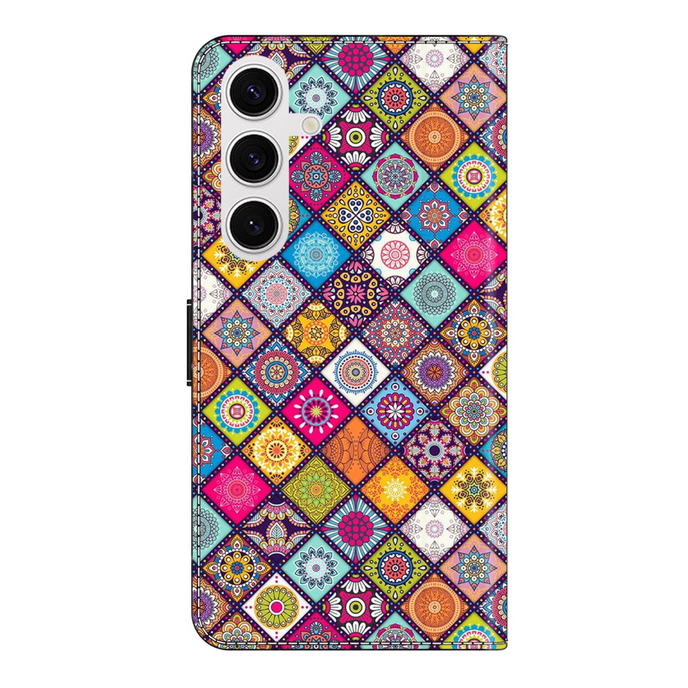  Samsung Galaxy S25 Fodral Tryckta Mandala Blommor