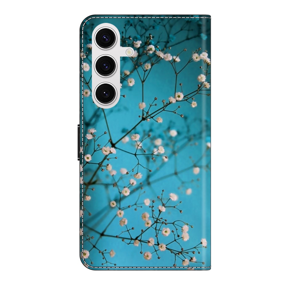  Samsung Galaxy S25 Fodral Läder Peach Blossom