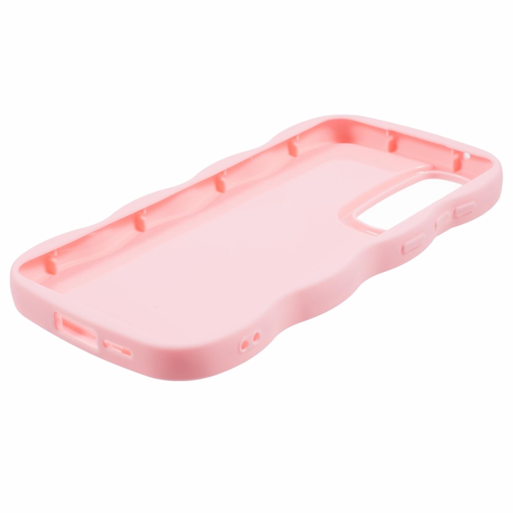  Samsung Galaxy S25 Mobilskal Wavy Ljus Rosa