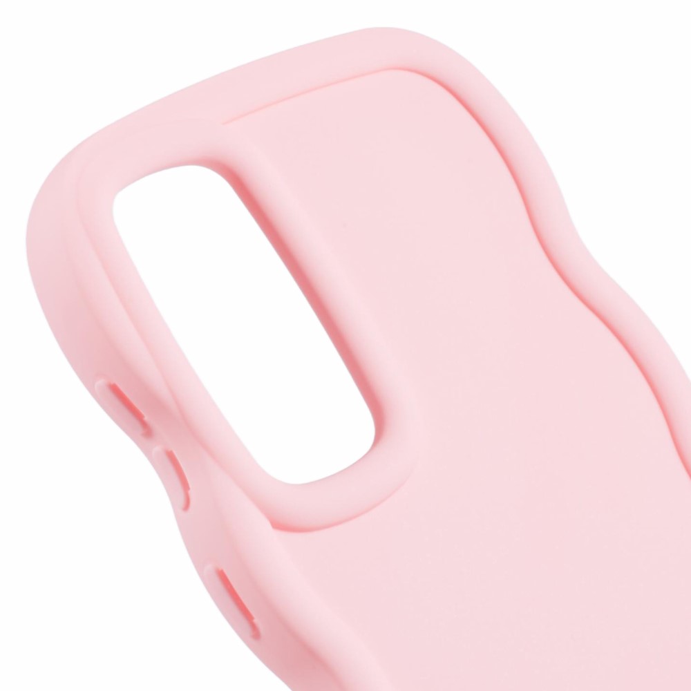  Samsung Galaxy S25 Mobilskal Wavy Ljus Rosa