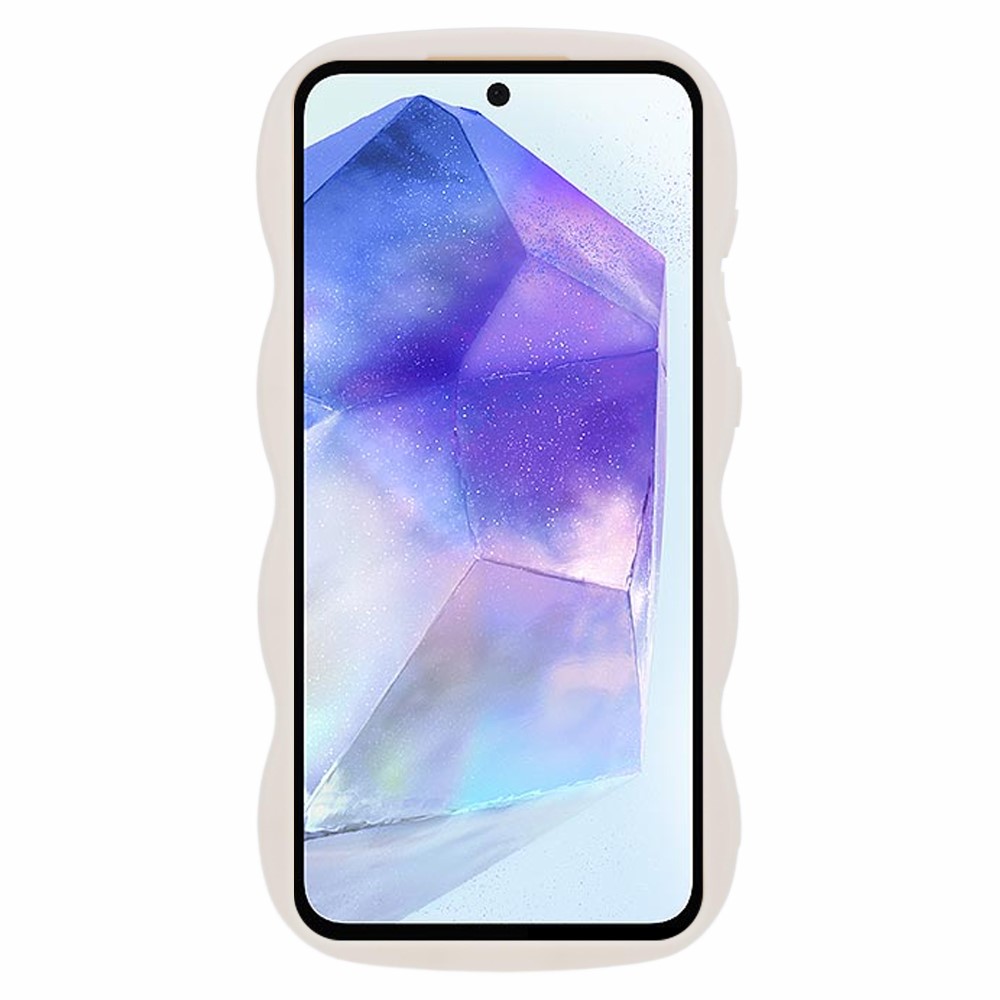  Samsung Galaxy S25 Mobilskal Wavy Off White