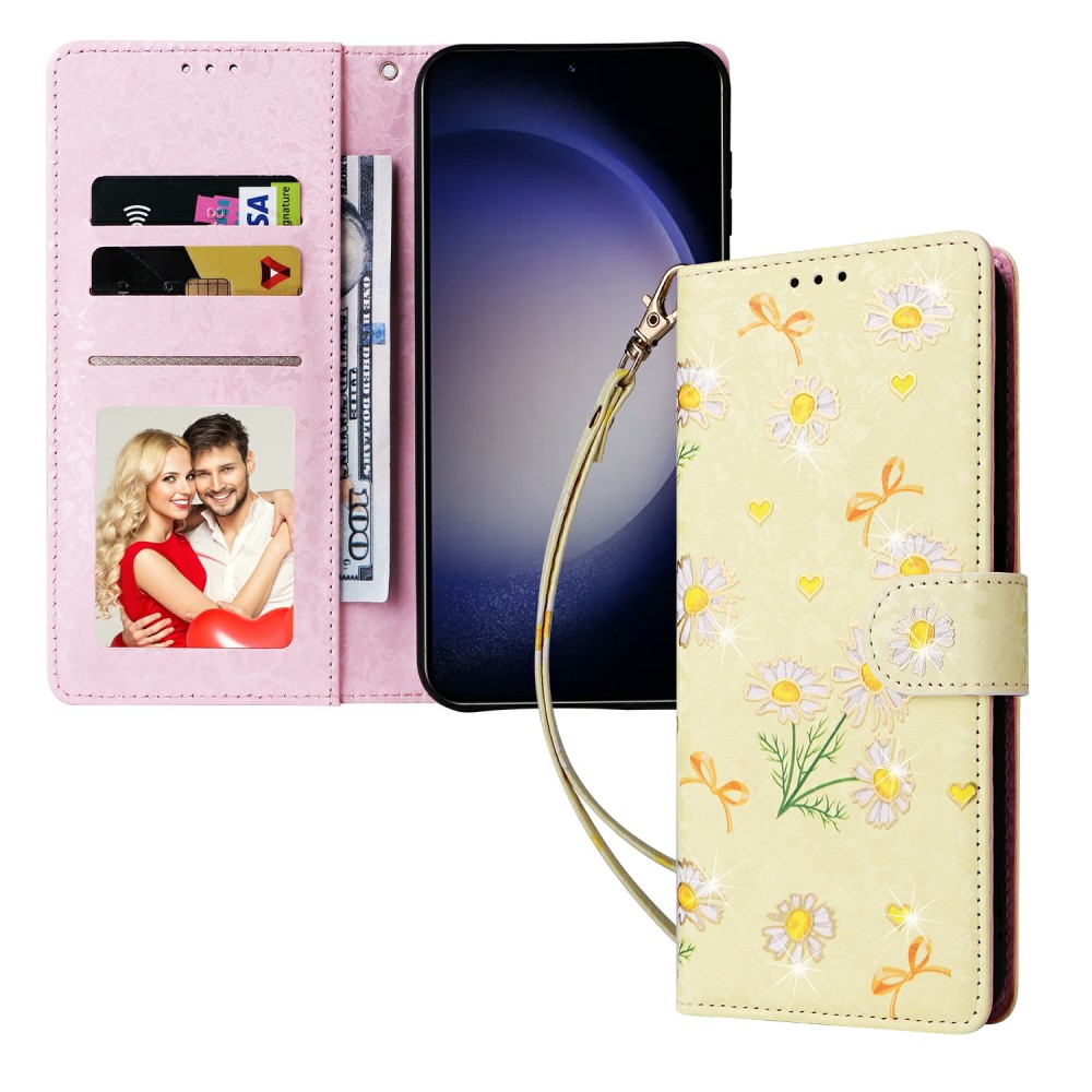  Samsung Galaxy S25 Fodral RFID Yellow Daisy