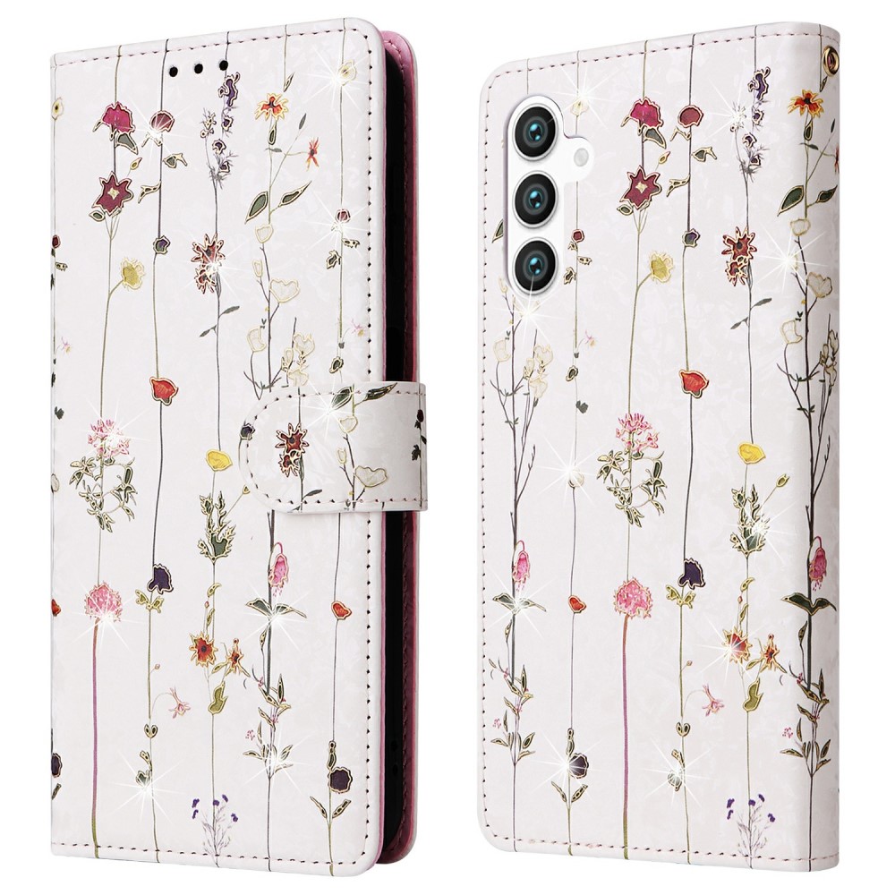  Samsung Galaxy S25 Fodral RFID Små Blommor