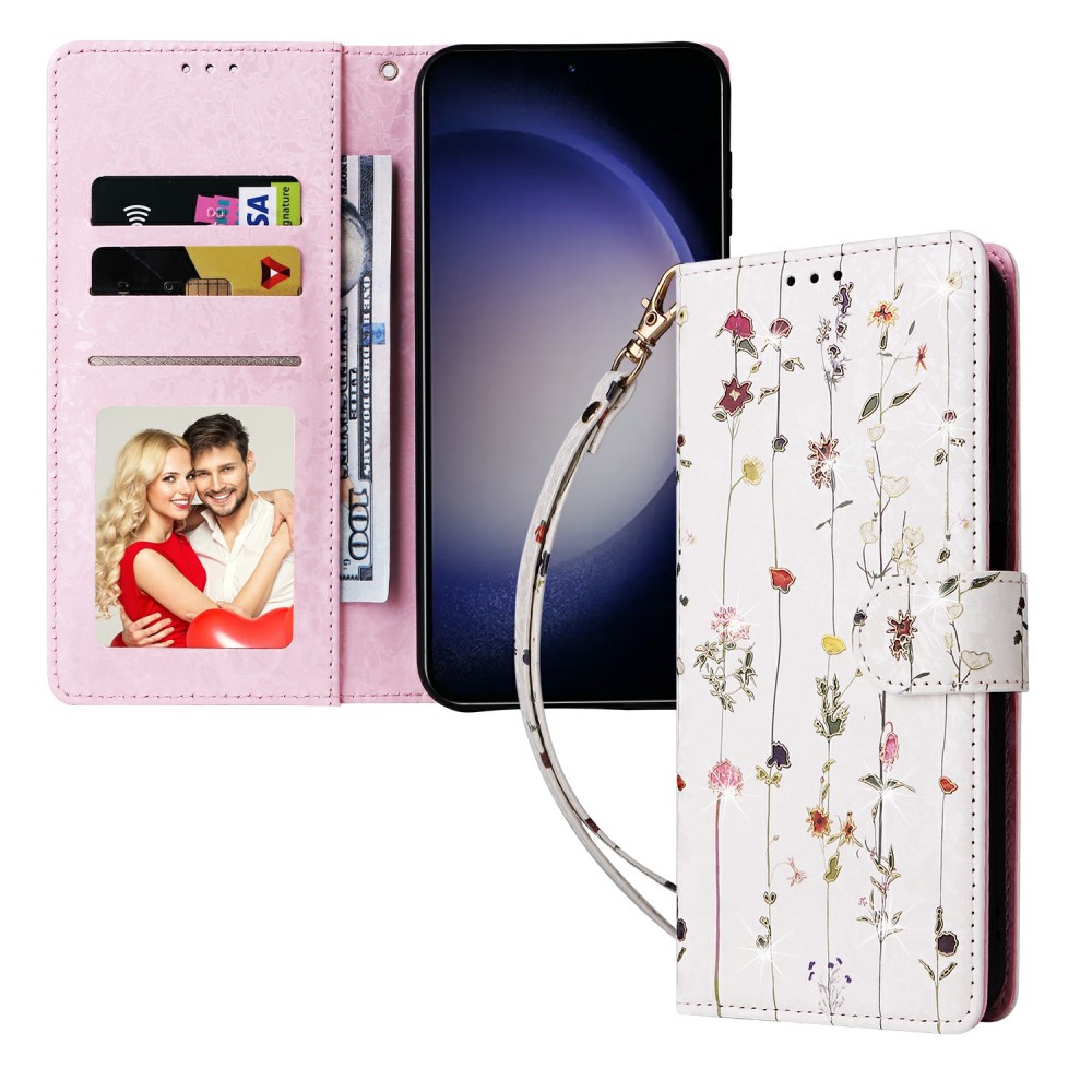  Samsung Galaxy S25 Fodral RFID Små Blommor