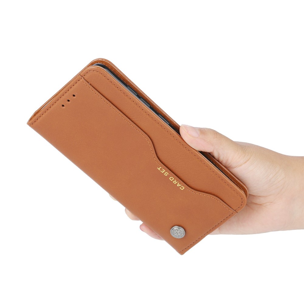  Samsung Galaxy S25 Fodral Flip Läder Med Kortficka Svart