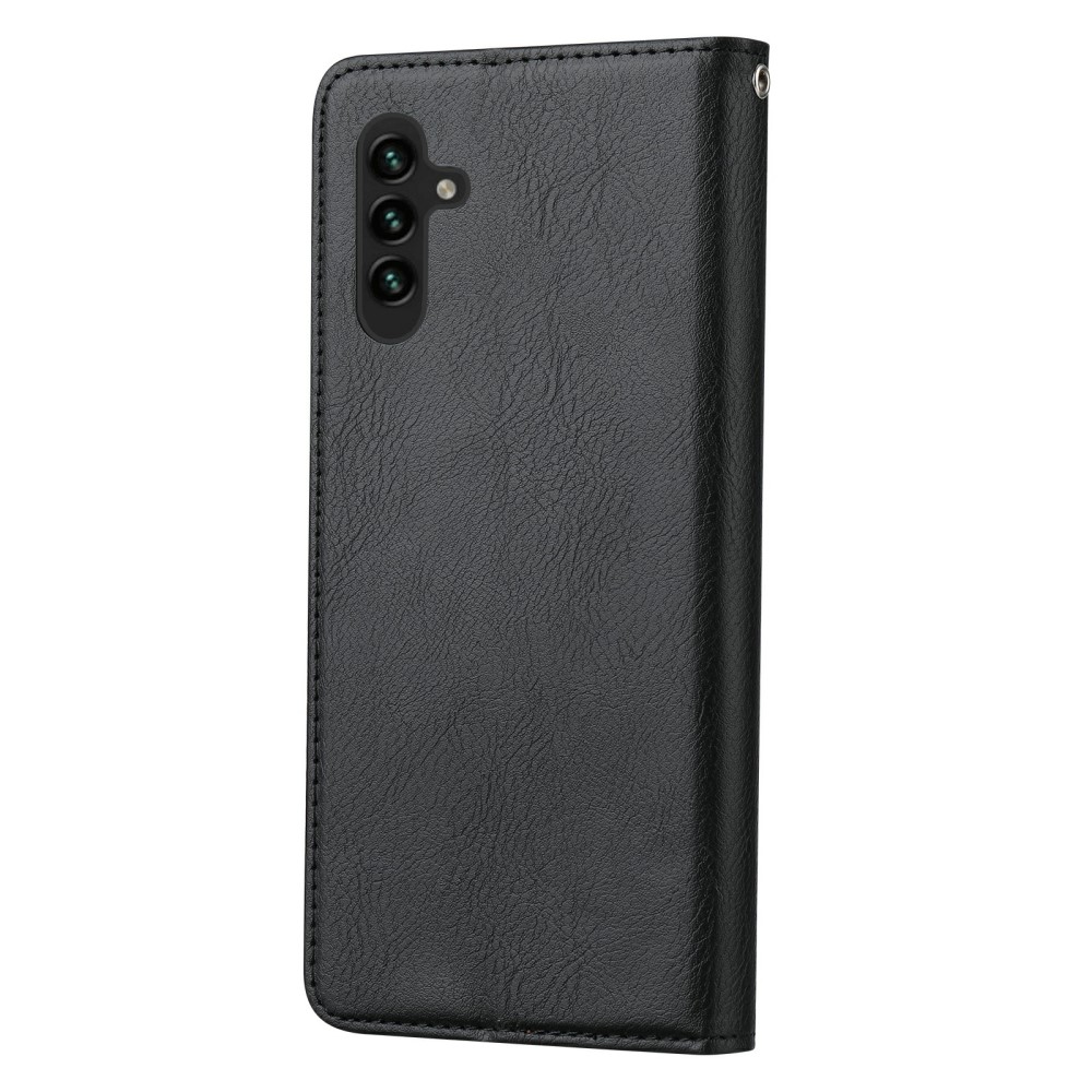  Samsung Galaxy S25 Fodral Flip Läder Med Kortficka Svart