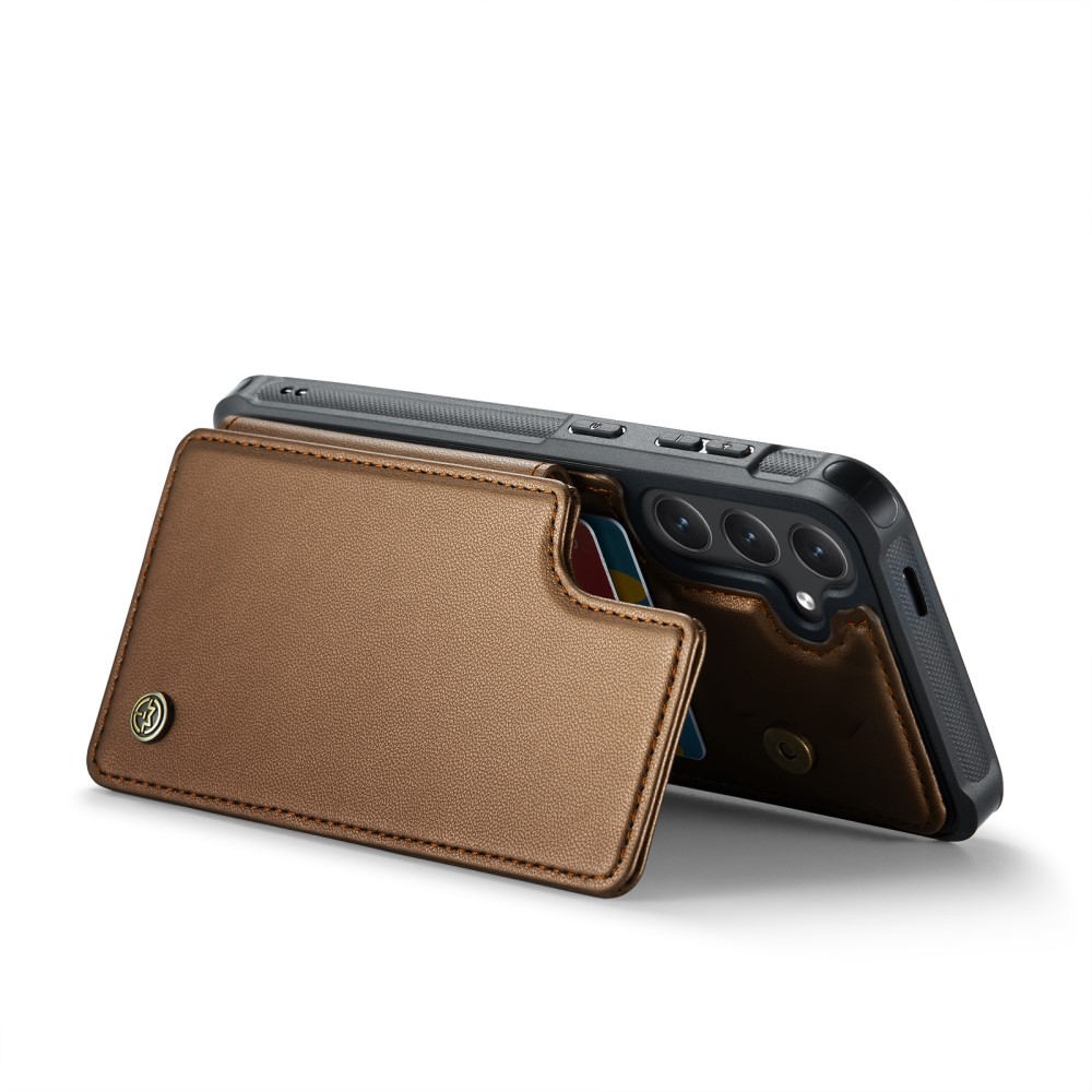 CASEME CASEME Samsung Galaxy S25 Skal RFID Kickstand Brun