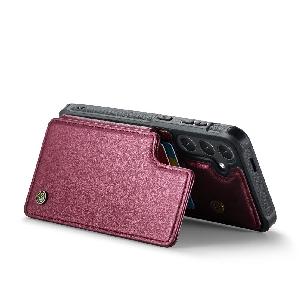 CASEME CASEME Samsung Galaxy S25 Skal RFID Kickstand Röd