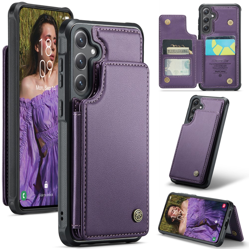 CASEME CASEME Samsung Galaxy S25 Skal RFID Kickstand Lila