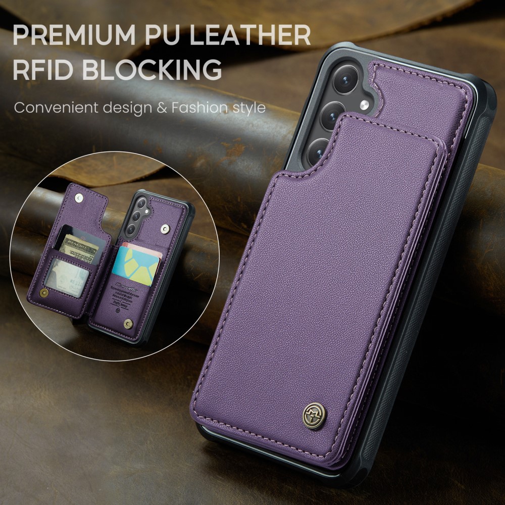 CASEME CASEME Samsung Galaxy S25 Skal RFID Kickstand Lila