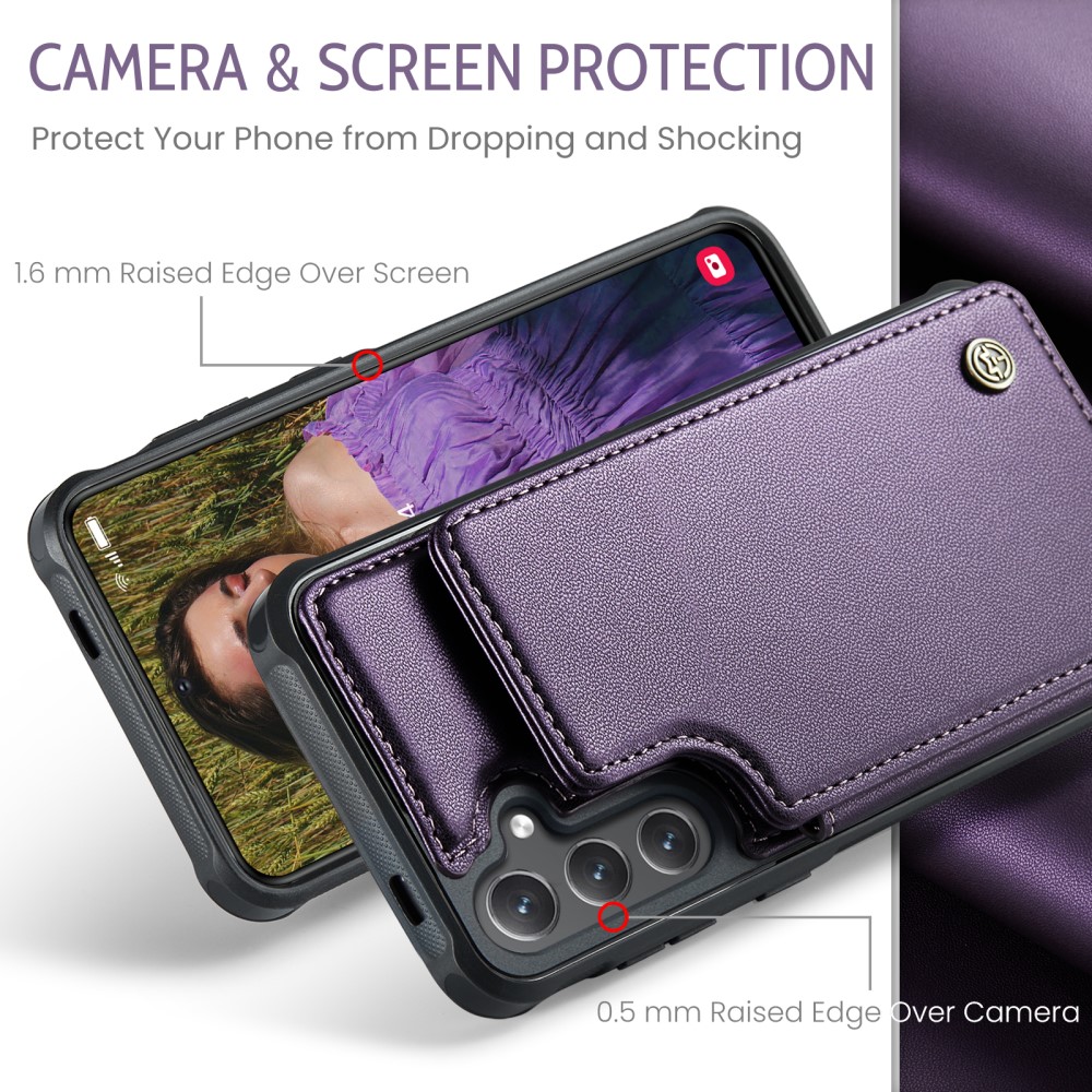 CASEME CASEME Samsung Galaxy S25 Skal RFID Kickstand Lila