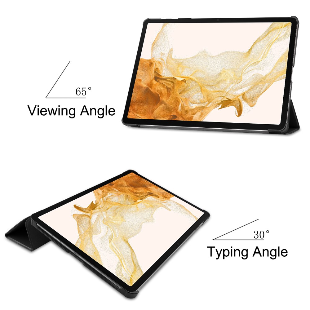  Galaxy Tab S10 Plus/S9 Plus/S9 FE Plus Fodral Tri-Fold Svart