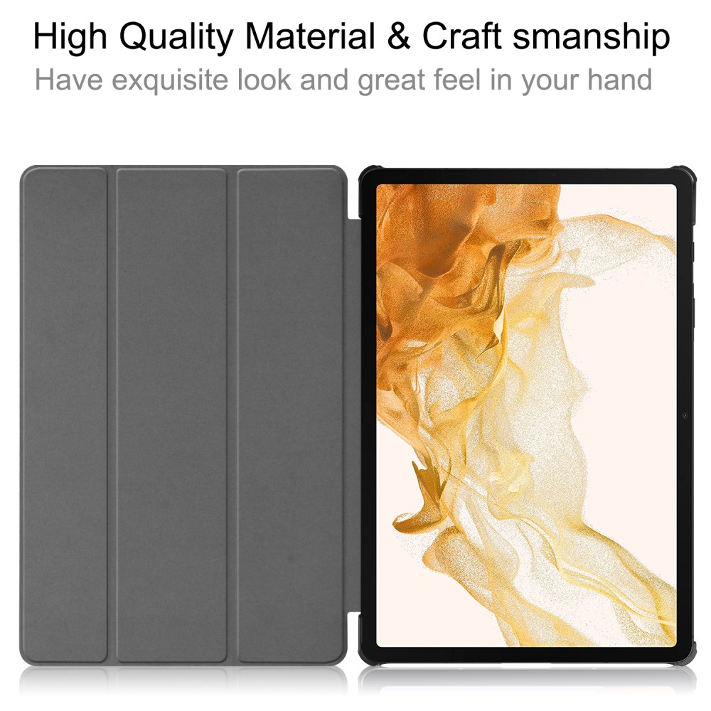  Galaxy Tab S10 Plus/S9 Plus/S9 FE Plus Fodral Tri-Fold Roséguld