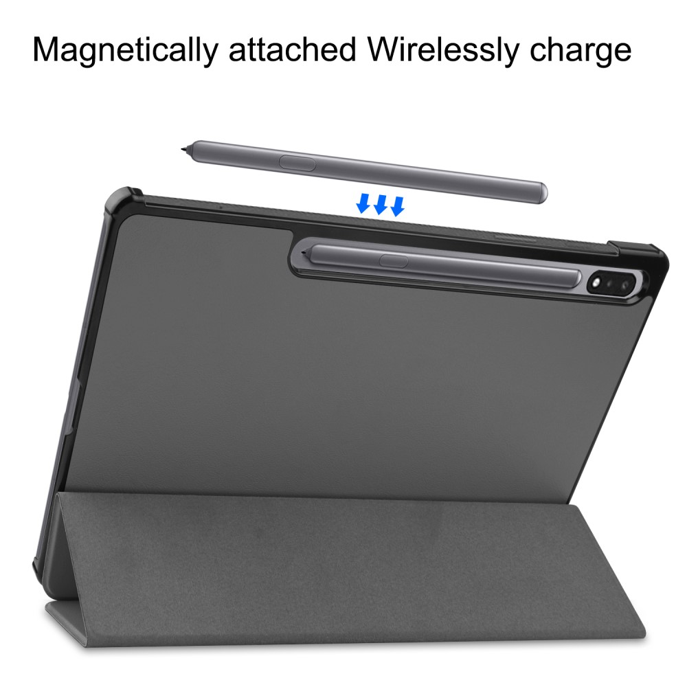  Galaxy Tab S10 Plus/S9 Plus/S9 FE Plus Fodral Tri-Fold Grå