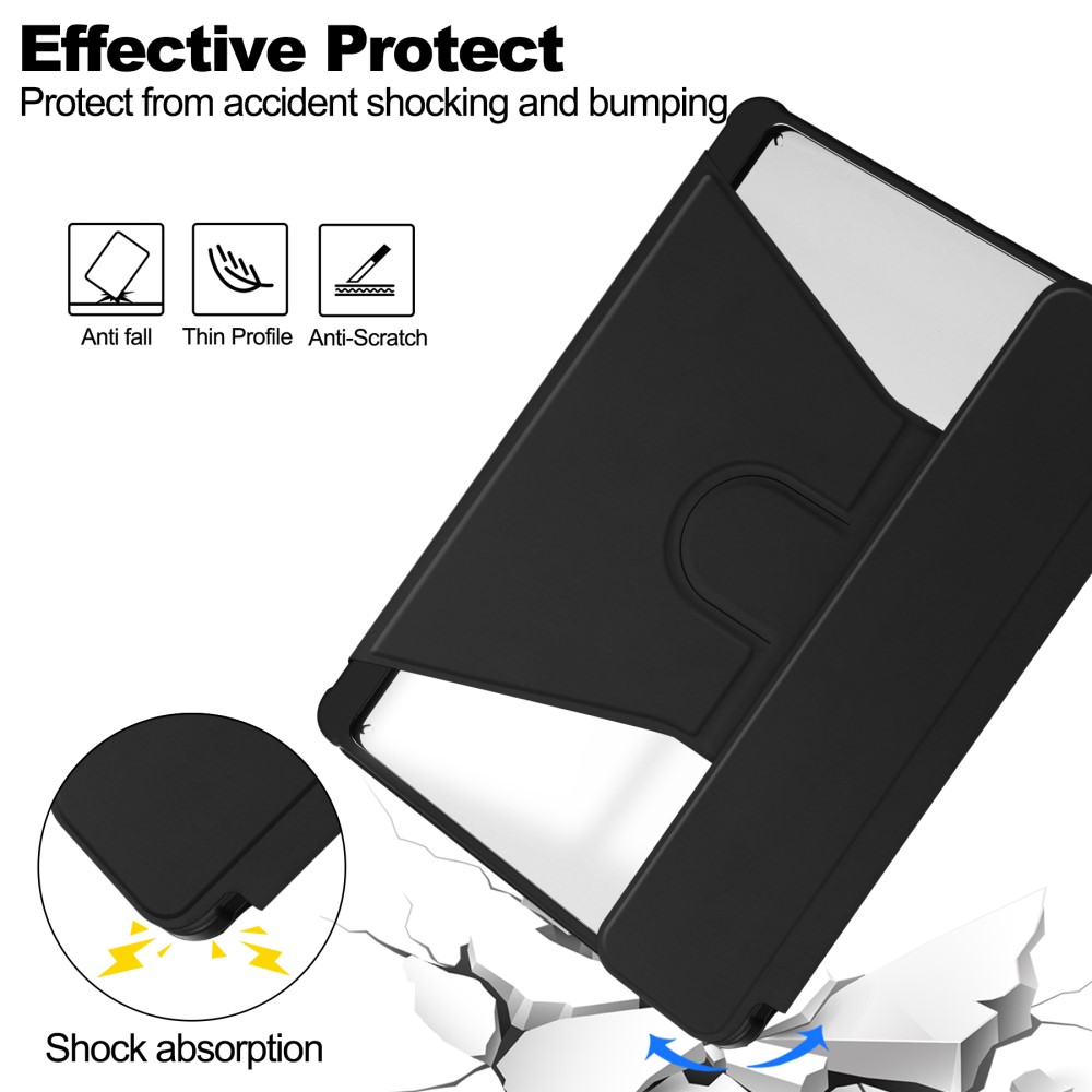 Samsung Galaxy Tab S10 Plus Fodral 360° Rotation Svart