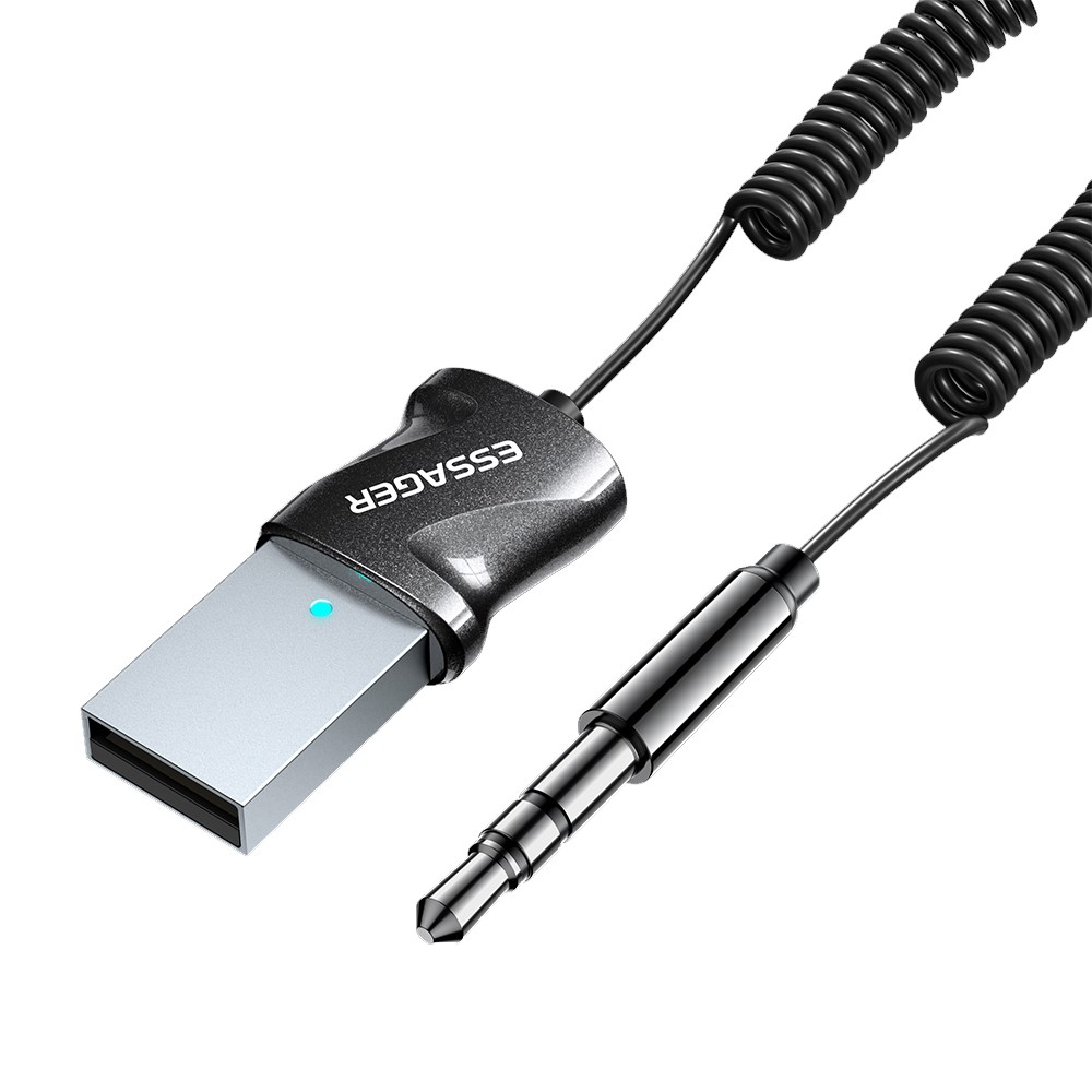 ESSAGER ESSAGER 1 m Bluetooth AUX Ljudadapter För Bilen Svart
