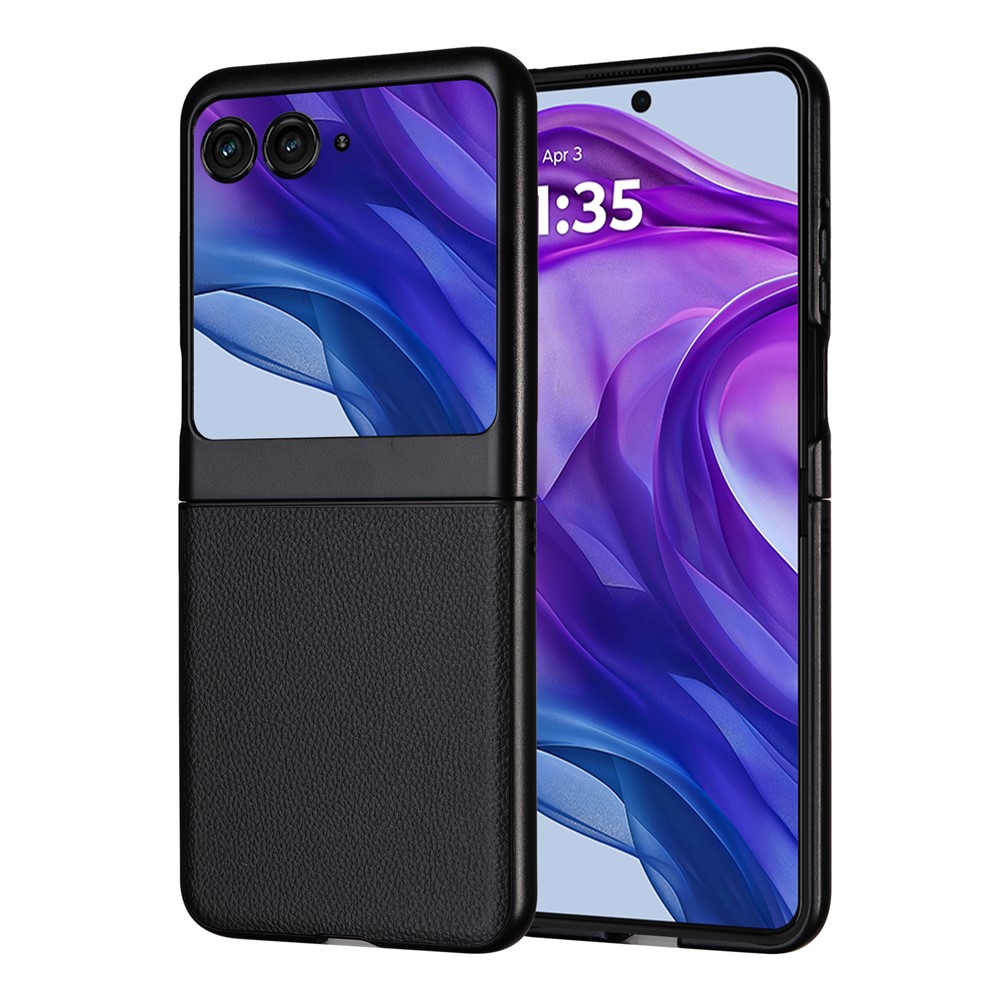  Motorola Razr 60 / 50 5G Skal Litchi Textur Svart
