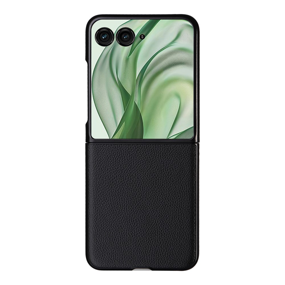  Motorola Razr 50 Ultra 5G Skal Litchi Textur Svart