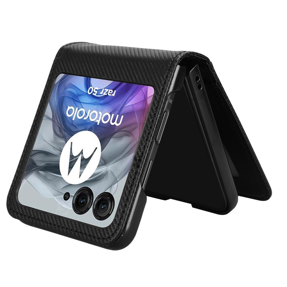  Motorola Razr 60 / 50 5G Skal Med Kortfack Läder Svart