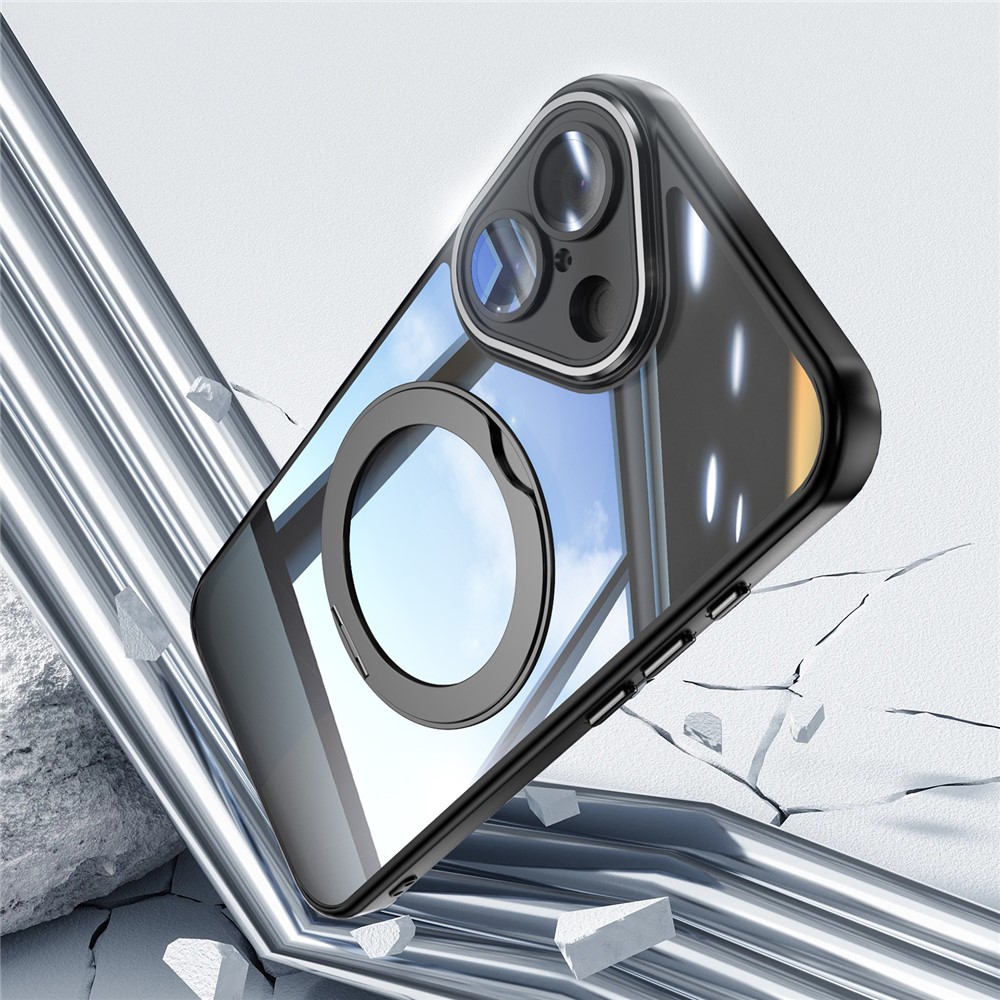  iPhone 16 Skal MagSafe Kickstand Transparent / Svart