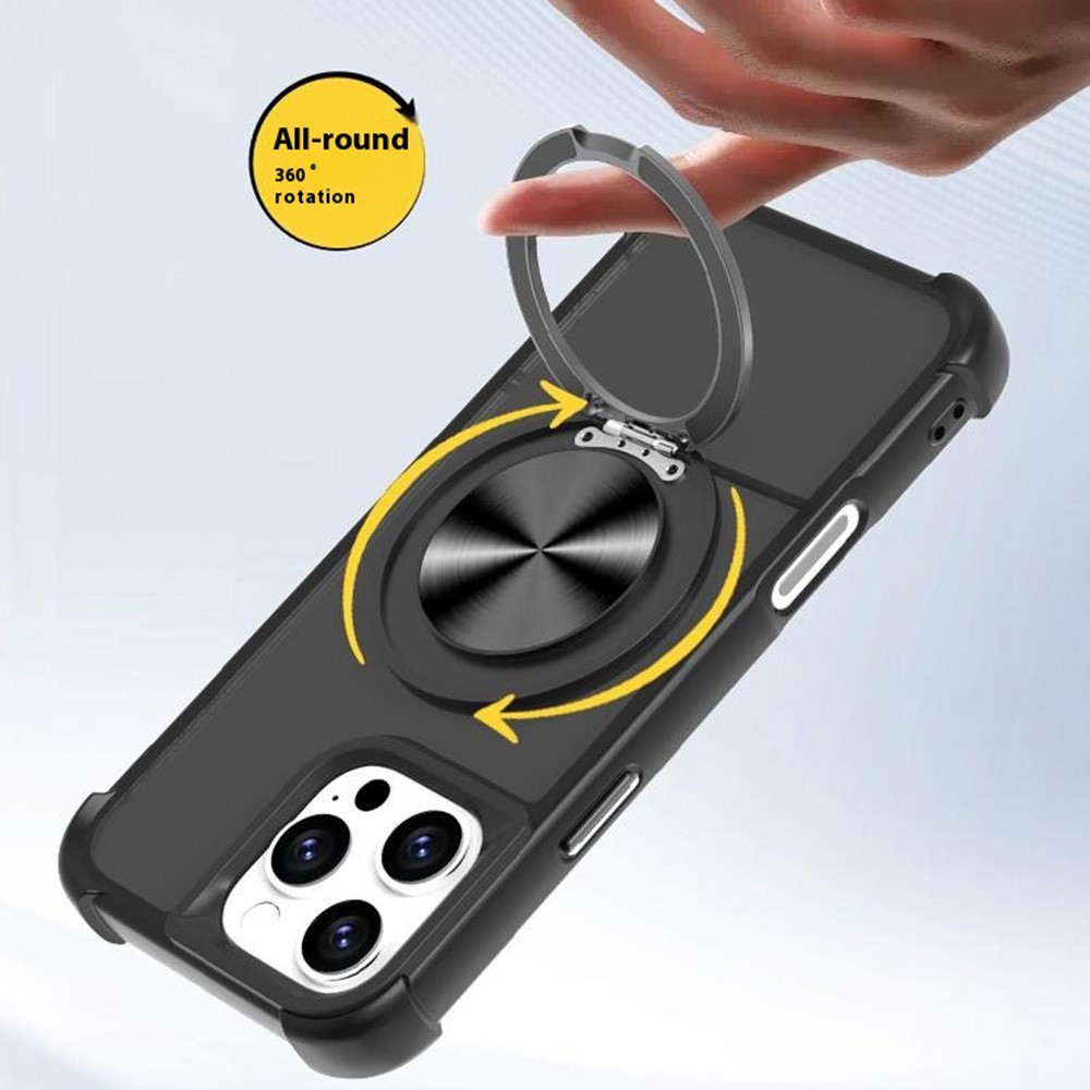  iPhone 16 Pro Max Skal MagSafe Kickstand Hybrid Svart