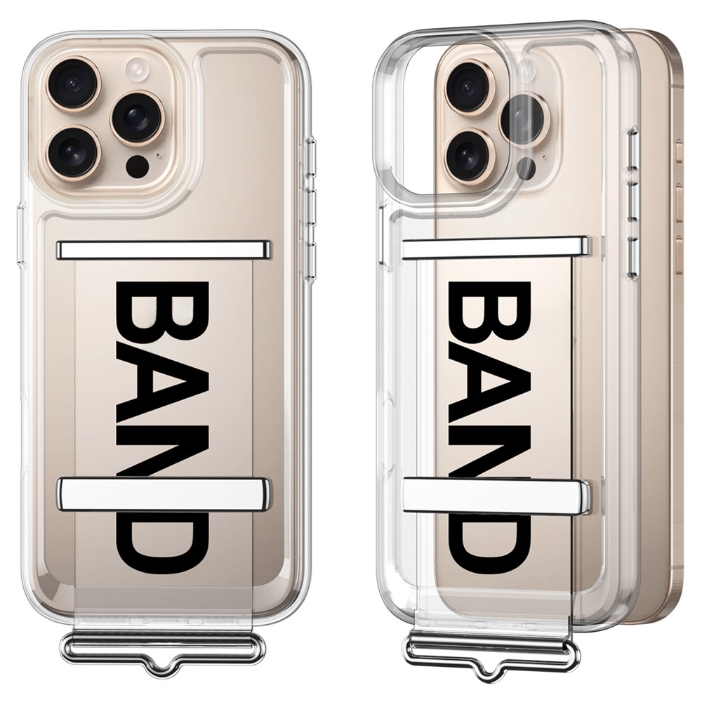 GKK GKK iPhone 16 Pro Skal Med Strap Transparent / Svart