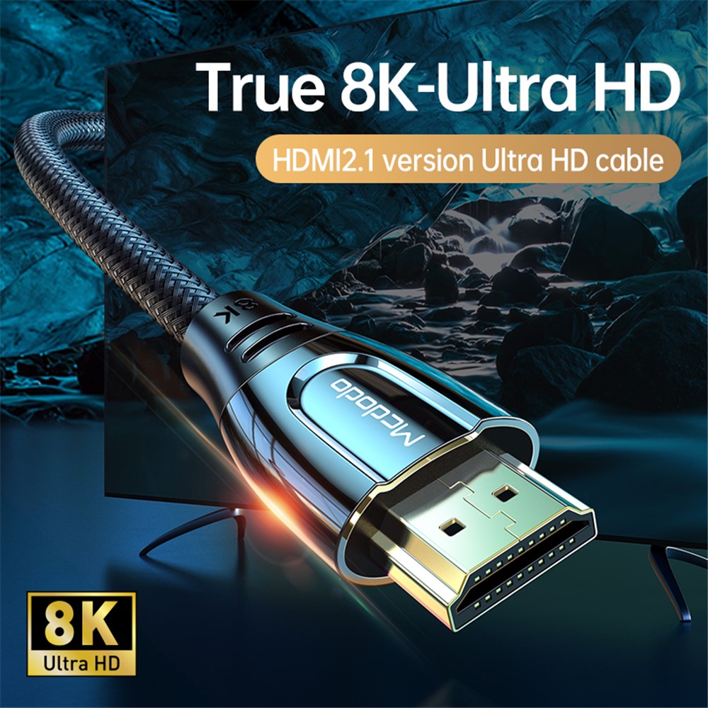 MCDODO Mcdodo 2m 8K HD HDMI - HDMI Kabel Svart