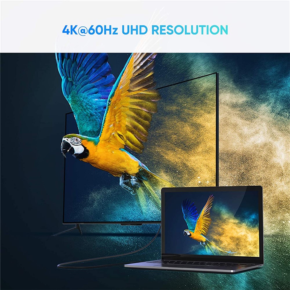 UGREEN UGREEN 1.5m 4K 60Hz USB-C - HDMI Kabel Elbow Svart