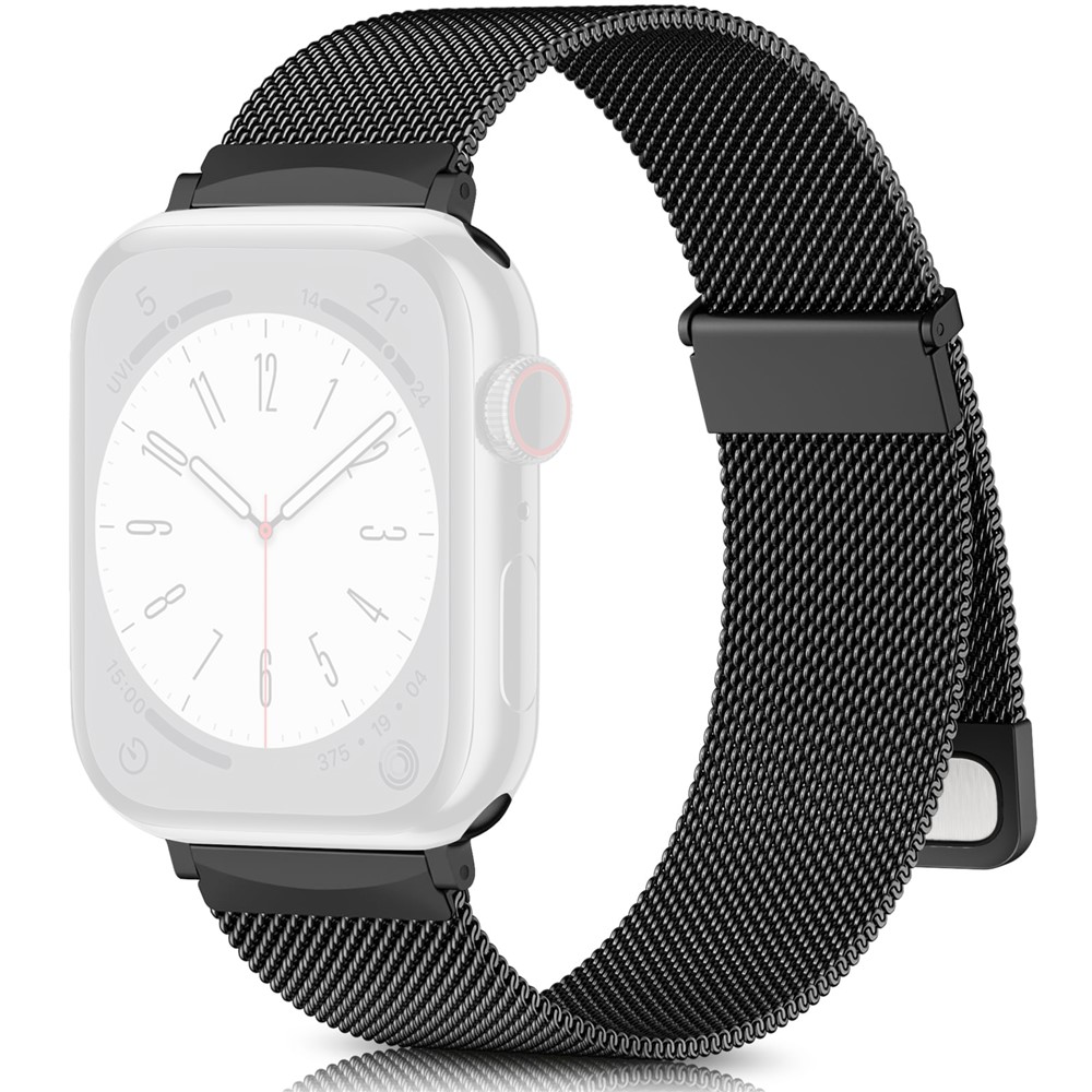  Apple Watch 38/40/41/42 mm Armband Milanese Loop Svart
