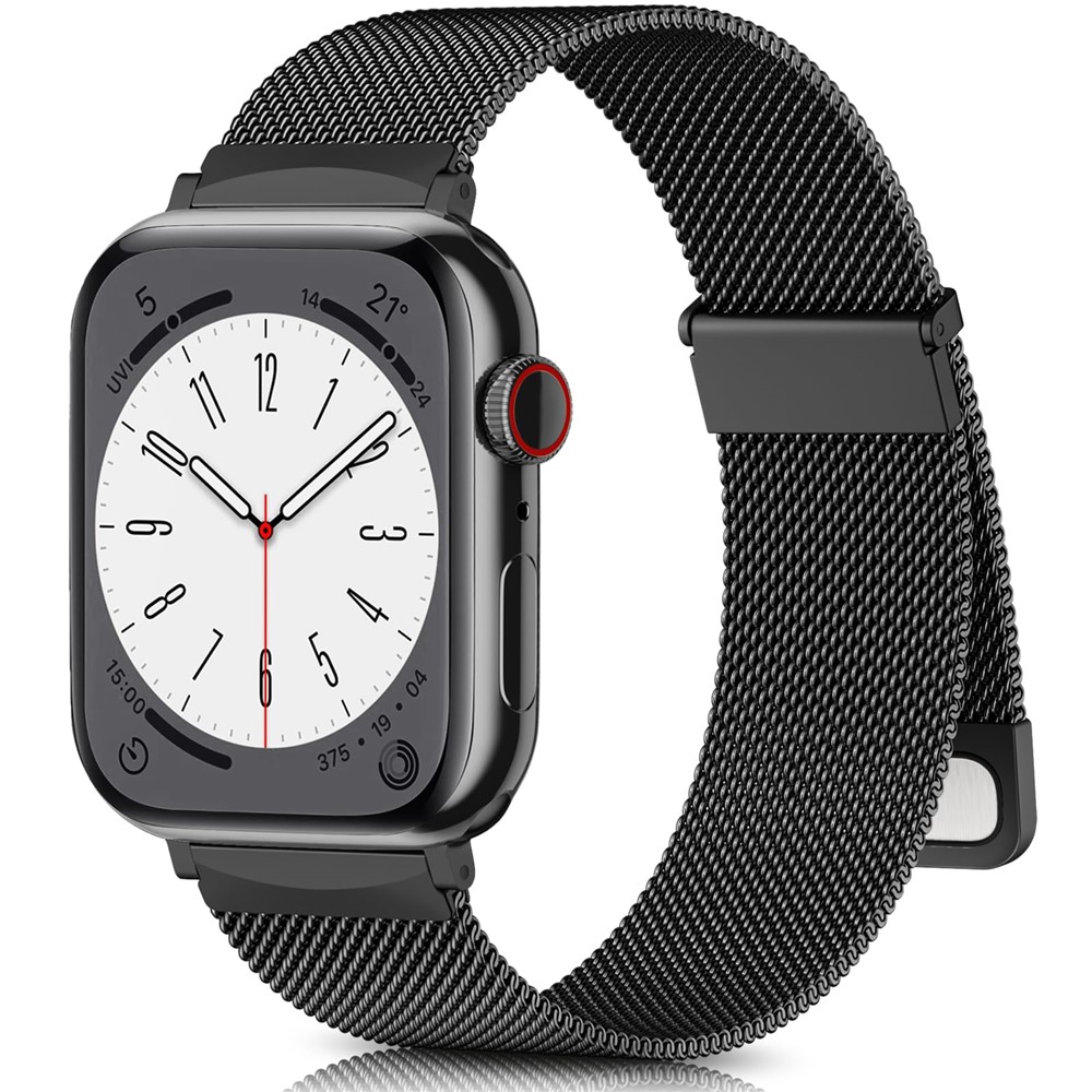  Apple Watch 38/40/41/42 mm Armband Milanese Loop Svart