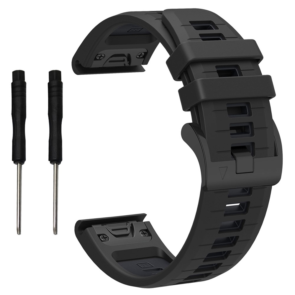  Garmin Fenix 22 mm Armband Quick Release Silikon Svart