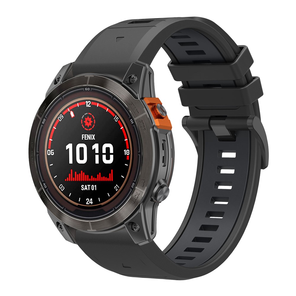  Garmin Fenix 22 mm Armband Quick Release Silikon Svart