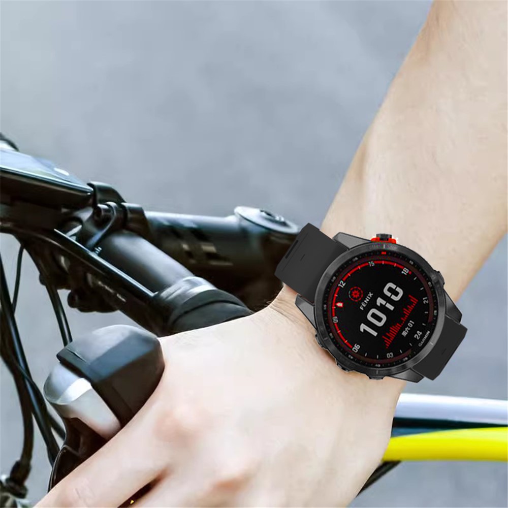  Garmin Fenix 22 mm Armband Quick Release Silikon Svart