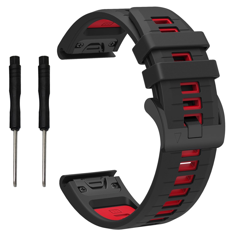  Garmin Fenix 22 mm Armband Quick Release Silikon Svart
