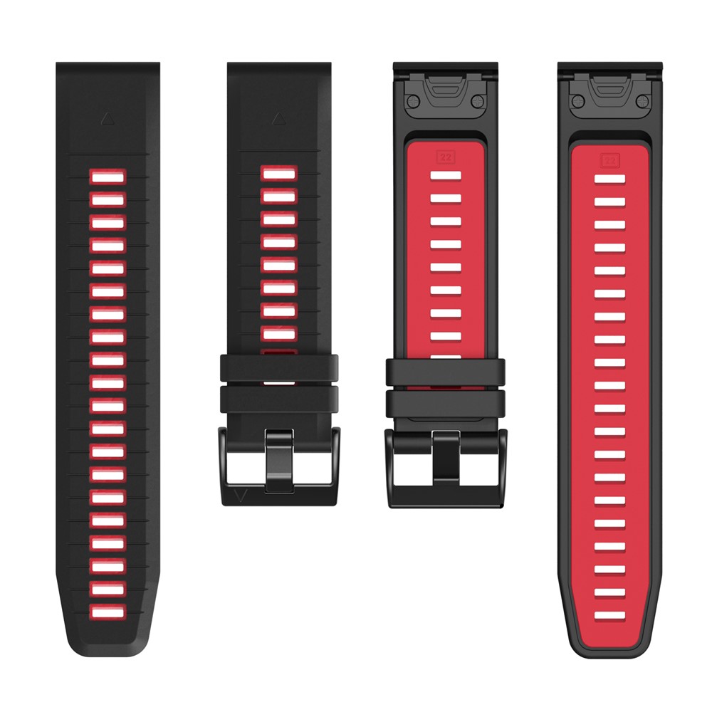  Garmin Fenix 22 mm Armband Quick Release Silikon Svart