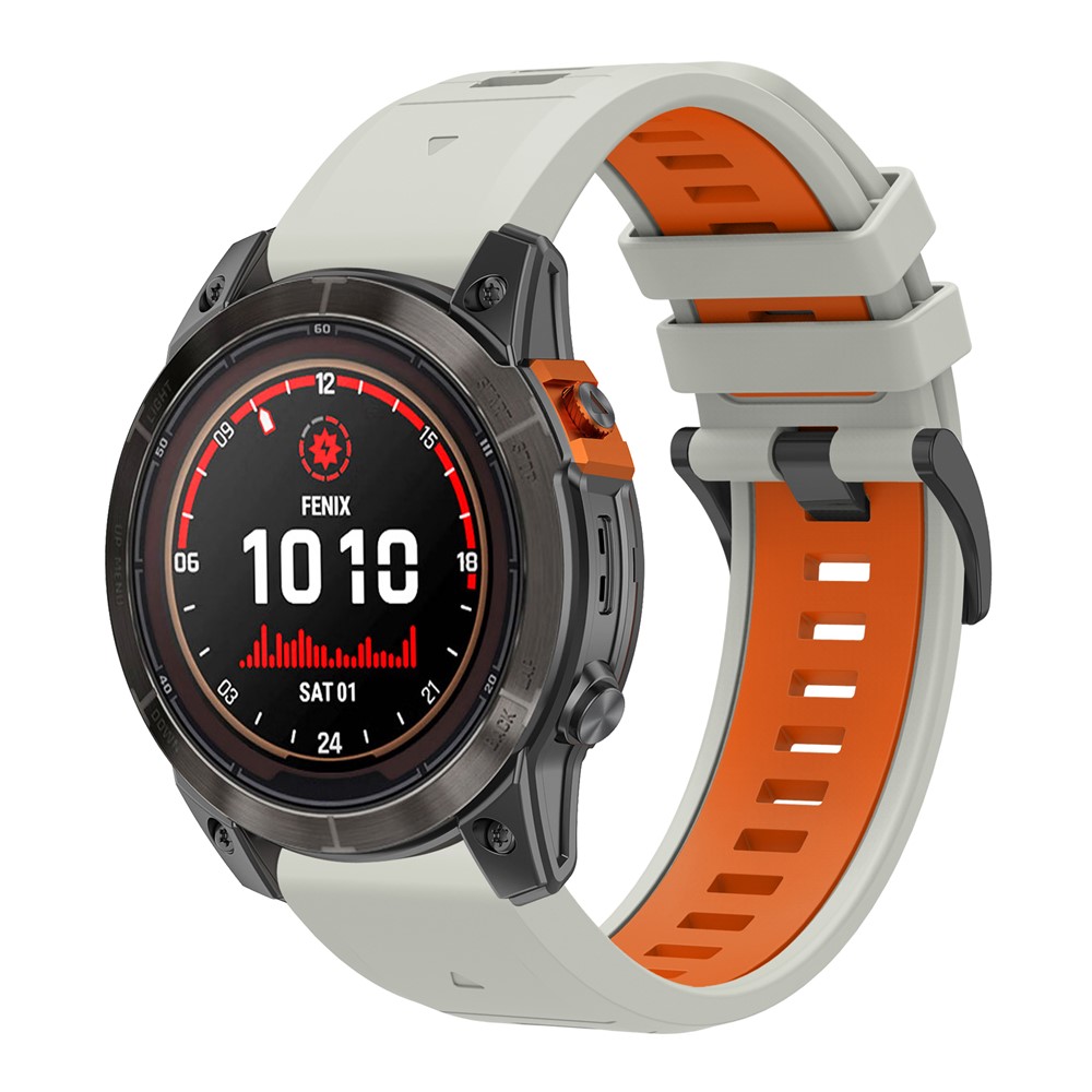  Garmin Fenix 26 mm Armband Quick Release Silikon Grå
