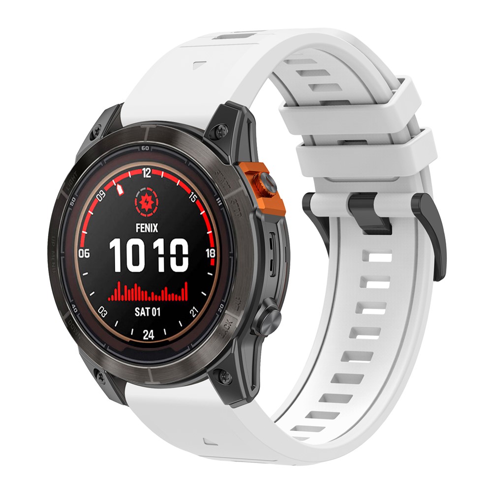  Garmin Fenix 26 mm Armband Quick Release Silikon Vit
