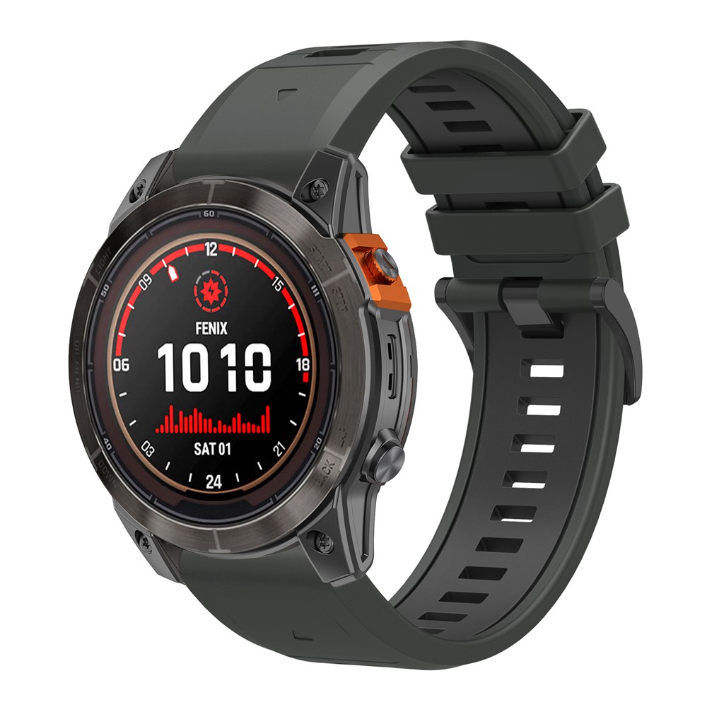  Garmin Fenix 26 mm Armband Quick Release Silikon Grå
