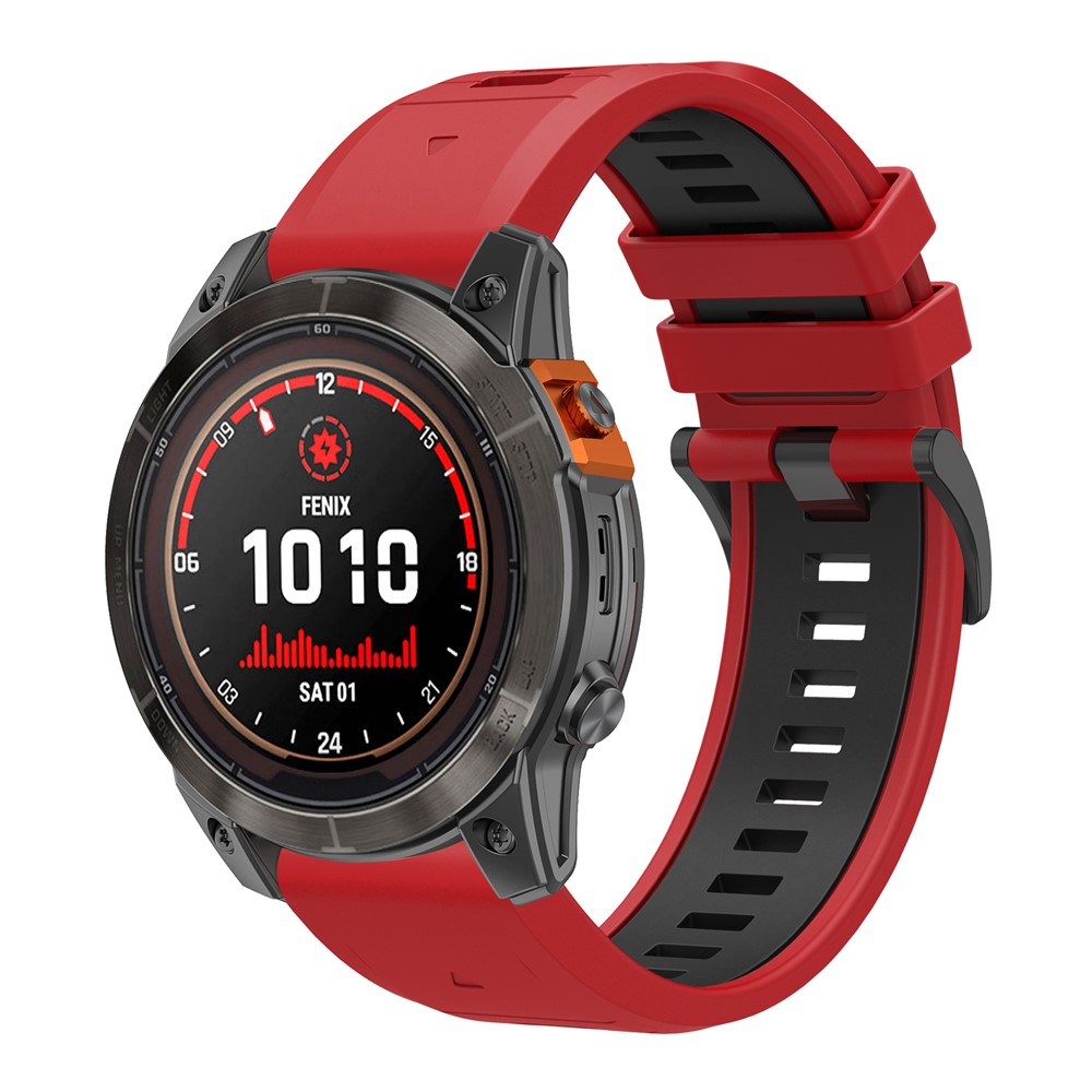  Garmin Fenix 26 mm Armband Quick Release Silikon Röd
