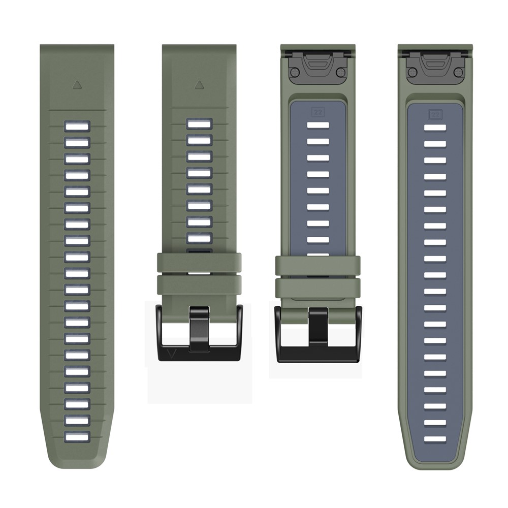  Garmin Fenix 26 mm Armband Quick Release Silikon Grön